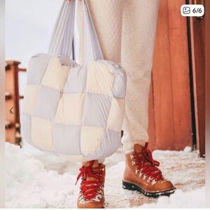 Marine Layer Archive Puffer Tote Bag One Size Arctic Ice